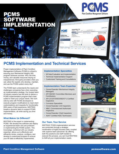 PCMS by MISTRAS Implementation Services