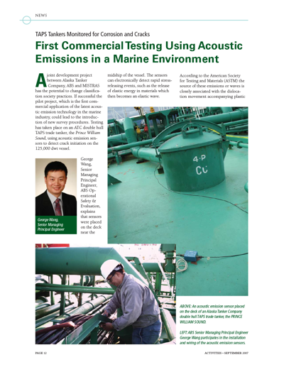 Acoustic Emissions (AE) and Maritime
